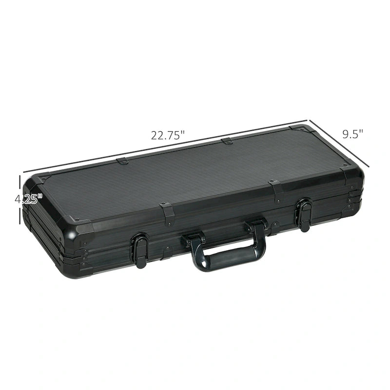 Coffret de jetons de poker Soozier, 500 jetons de 14 grammes en argile, 6 valeurs différentes, avec étui en aluminium.