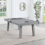 Ensemble de salle à manger Laguna avec table de billard en ardoise de 2,13 m (7 pi) pour intérieur/extérieur, 2 bancs et accessoires, finition ciment