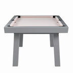 Ensemble de salle à manger Laguna avec table de billard en ardoise de 2,13 m (7 pi) pour intérieur/extérieur, 2 bancs et accessoires, finition ciment