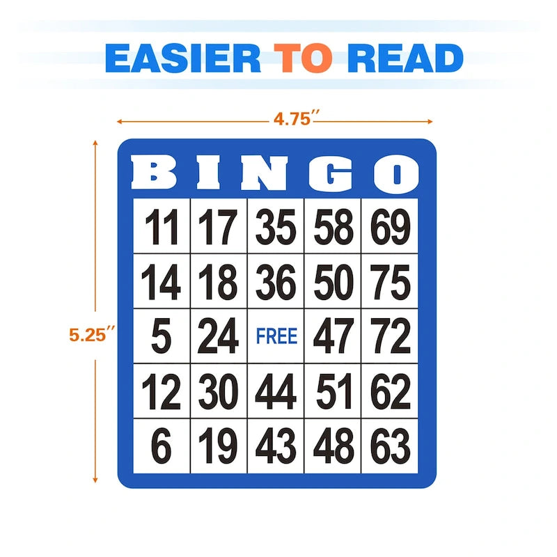 Cartes de bingo multicolores GSE, feuilles de bingo réutilisables. Accessoires pour jeux de bingo en famille