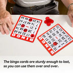 Cartes de bingo multicolores GSE, feuilles de bingo réutilisables. Accessoires pour jeux de bingo en famille