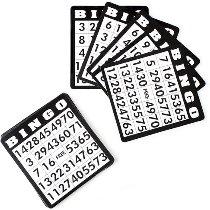 Cartes de bingo multicolores GSE, feuilles de bingo réutilisables. Accessoires pour jeux de bingo en famille
