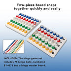 Jeu de bingo GSE : plateau maître et ensemble de 7/8 boules de bingo multicolores en plastique pour cage de bingo