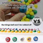 Jeu de bingo GSE : plateau maître et ensemble de 7/8 boules de bingo multicolores en plastique pour cage de bingo