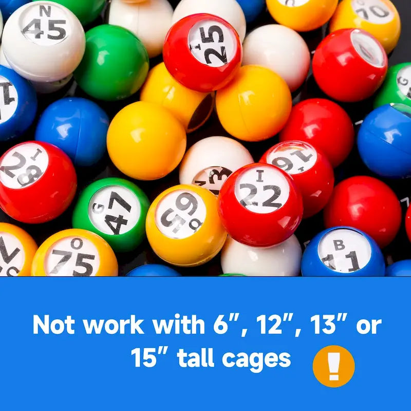 Jeu de bingo GSE : plateau maître et ensemble de 7/8 boules de bingo multicolores en plastique pour cage de bingo