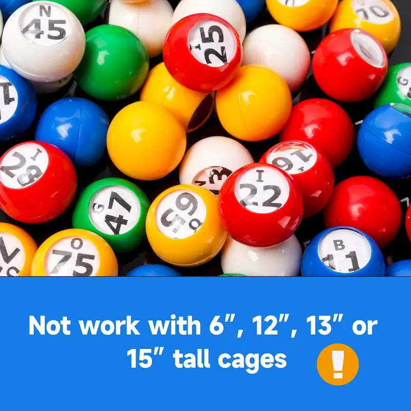 Jeu de bingo GSE : plateau maître et ensemble de 7/8 boules de bingo multicolores en plastique pour cage de bingo