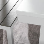 Ensemble table de billard Laguna pour intérieur/extérieur, 2,13 m (7 pi), en ardoise, avec 2 bancs et accessoires, finition blanche.