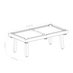 Ensemble table de billard Laguna pour intérieur/extérieur, 2,13 m (7 pi), en ardoise, avec 2 bancs et accessoires, finition blanche.