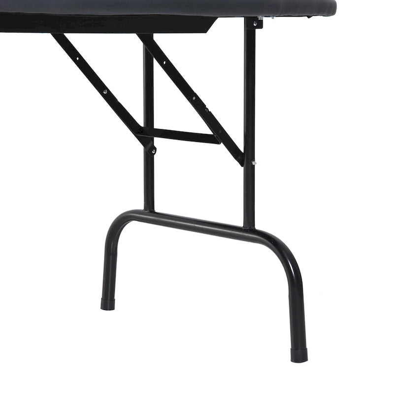 HomCom 72 Table de poker pliable demi-format pour 7 joueurs - Bleu/Noir