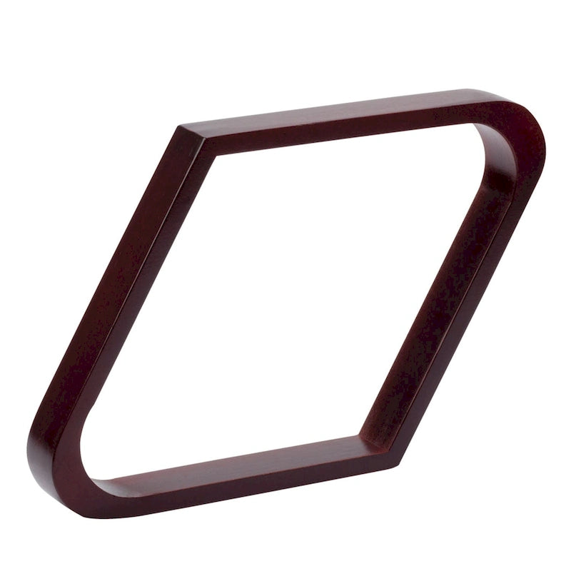 Râtelier à boules de billard GSE en acajou massif, en forme de triangle pour 8 boules et de diamant pour 9 boules, pour boules de 2-1/4 pouces.