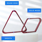 Râtelier à boules de billard GSE en acajou massif, en forme de triangle pour 8 boules et de diamant pour 9 boules, pour boules de 2-1/4 pouces.