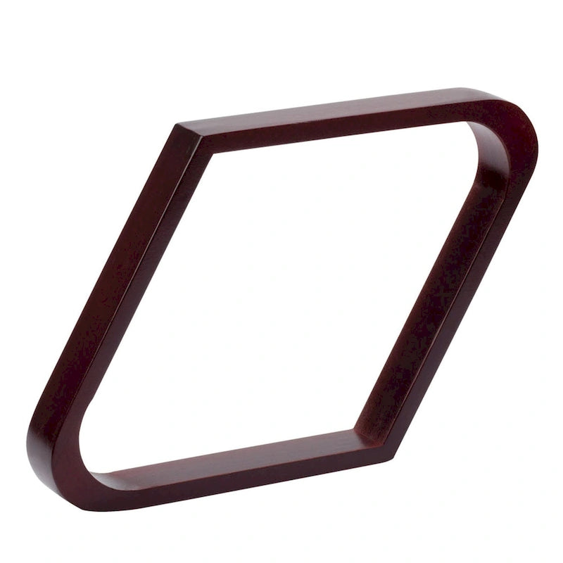 Râtelier à boules de billard GSE en acajou massif, en forme de triangle pour 8 boules et de diamant pour 9 boules, pour boules de 2-1/4 pouces.