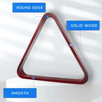 Râtelier à boules de billard GSE en acajou massif, en forme de triangle pour 8 boules et de diamant pour 9 boules, pour boules de 2-1/4 pouces.
