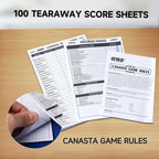 Jeu de cartes Canasta GSE comprenant 6 jeux de cartes Canasta avec valeurs de points, un mélangeur de cartes, un plateau de cartes rotatif et 100 feuilles de score.
