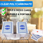 Jeu de cartes Canasta GSE comprenant 6 jeux de cartes Canasta avec valeurs de points, un mélangeur de cartes, un plateau de cartes rotatif et 100 feuilles de score.