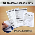 Jeu de cartes Canasta GSE comprenant 6 jeux de cartes Canasta avec valeurs de points, un mélangeur de cartes, un plateau de cartes rotatif et 100 feuilles de score.