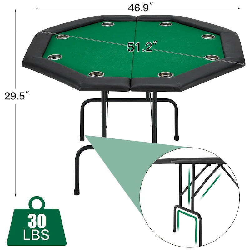 Jeu de poker à 8 joueurs avec AVAWING - Table de casino et loisirs