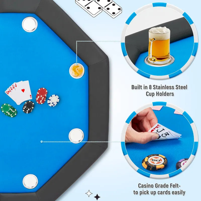Jeu de poker à 8 joueurs avec AVAWING - Table de casino et loisirs