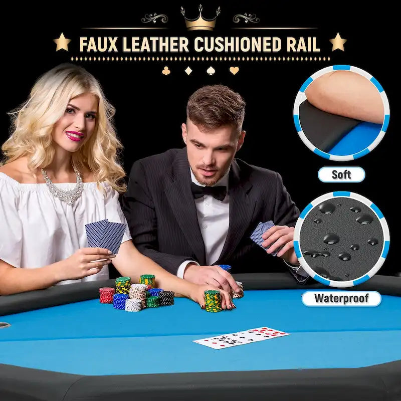 Jeu de poker à 8 joueurs avec AVAWING - Table de casino et loisirs