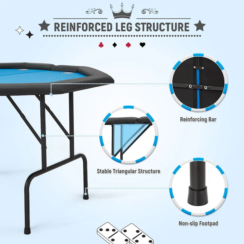 Jeu de poker à 8 joueurs avec AVAWING - Table de casino et loisirs