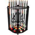Porte-queues de billard GSE 10-Pool Cue en bois, style angle. Support de queue de billard sur pied.