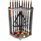 Porte-queues de billard GSE 10-Pool Cue en bois, style angle. Support de queue de billard sur pied.