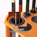 Porte-queues de billard GSE 10-Pool Cue en bois, style angle. Support de queue de billard sur pied.