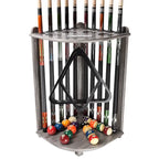 Porte-queues de billard GSE 10-Pool Cue en bois, style angle. Support de queue de billard sur pied.