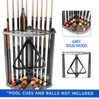 Porte-queues de billard GSE 10-Pool Cue en bois, style angle. Support de queue de billard sur pied.
