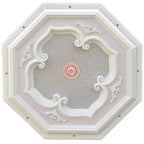 Lustre octogonal à motif trèfle à quatre feuilles blanc et argent, 61 cm (24 po)