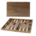 Jeu de backgammon GSE 21 Premium avec plateau en bois incrusté, jeu de backgammon portable et pliable avec pions - 53 cm (21 pouces)