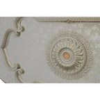 Lustre rectangulaire Blanco, médaillon de plafond 94 pouces