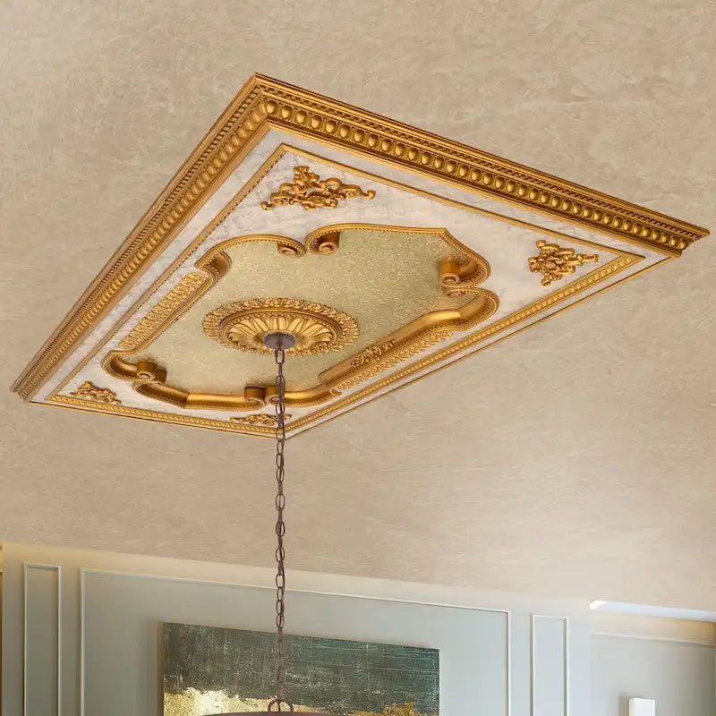 Blanco Rectangular Chandelier Ceiling Medallion 94 inches