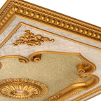 Lustre rectangulaire Blanco, médaillon de plafond 94 pouces