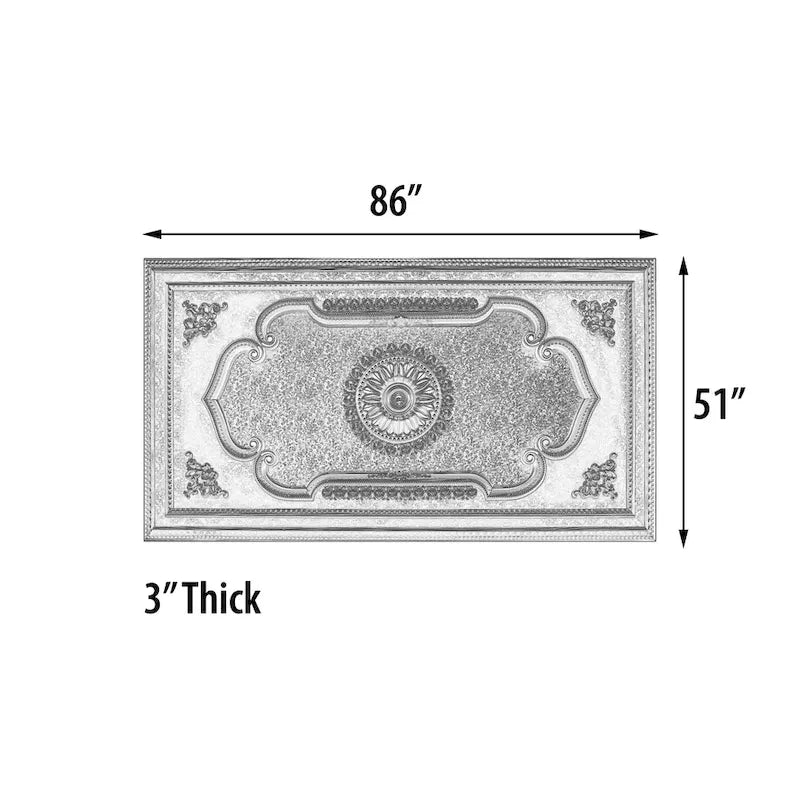 Blanco Rectangular Chandelier Ceiling Medallion 94 inches