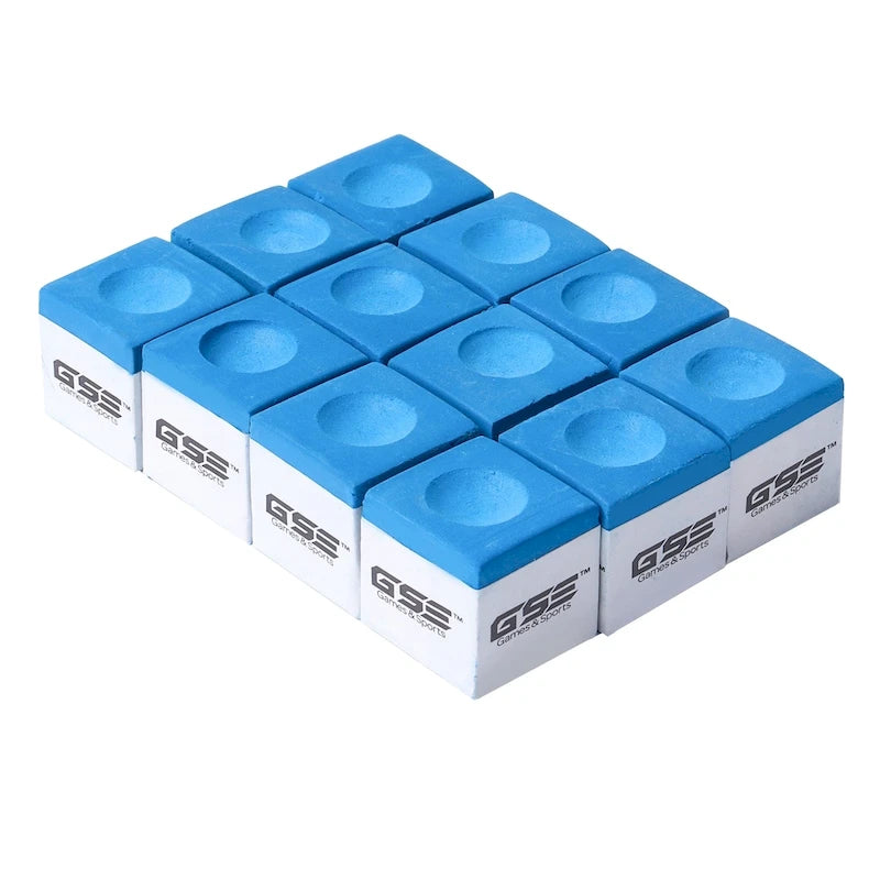 GSE Lot de 12 craies pour queues de billard, accessoires pour tables de billard