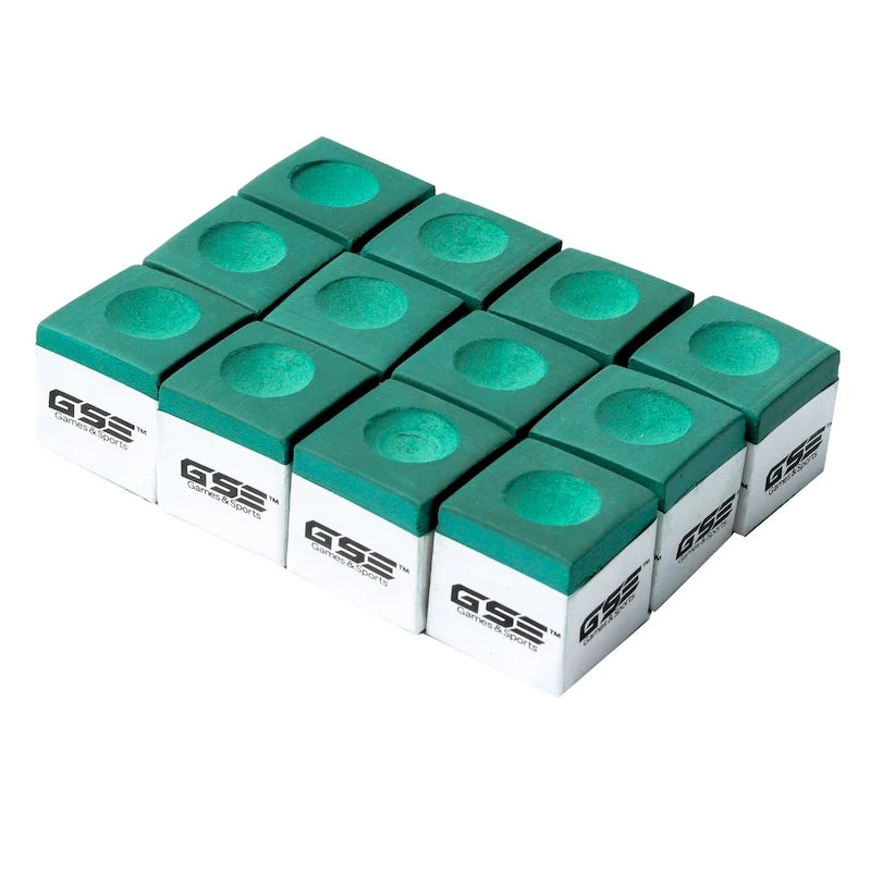 GSE Lot de 12 craies pour queues de billard, accessoires pour tables de billard