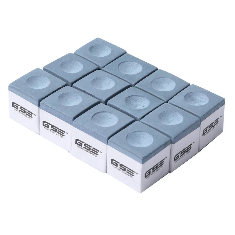 GSE Lot de 12 craies pour queues de billard, accessoires pour tables de billard