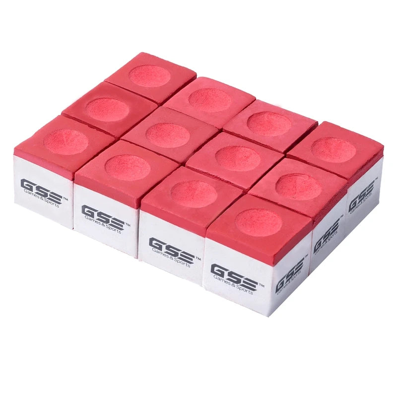 GSE Lot de 12 craies pour queues de billard, accessoires pour tables de billard