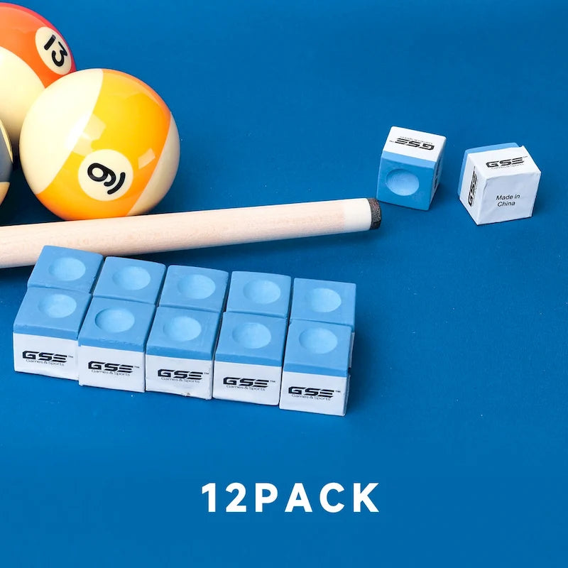 GSE Lot de 12 craies pour queues de billard, accessoires pour tables de billard