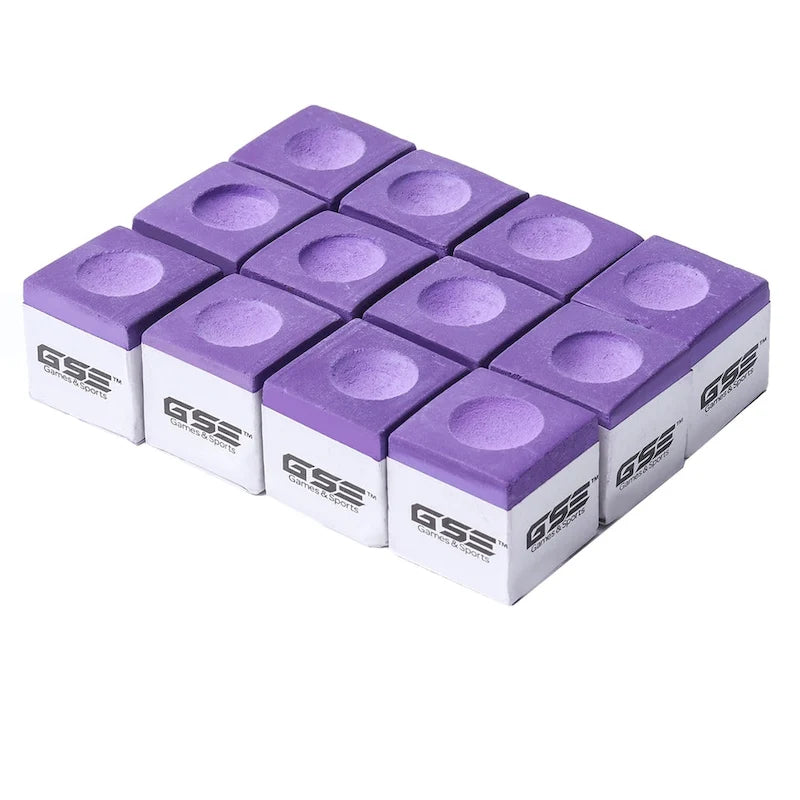 GSE Lot de 12 craies pour queues de billard, accessoires pour tables de billard