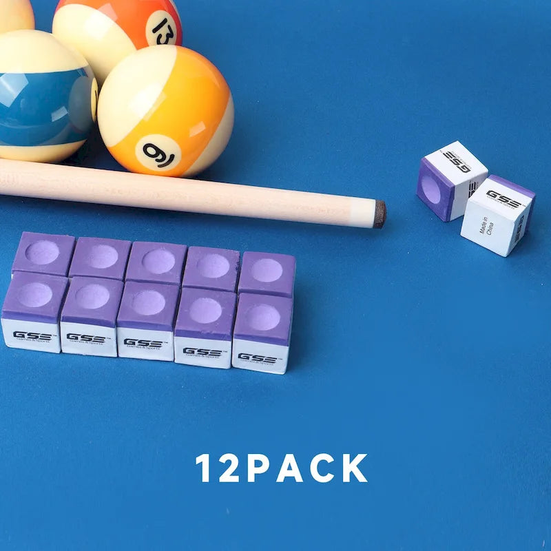 GSE Lot de 12 craies pour queues de billard, accessoires pour tables de billard