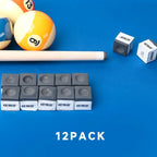 GSE Lot de 12 craies pour queues de billard, accessoires pour tables de billard