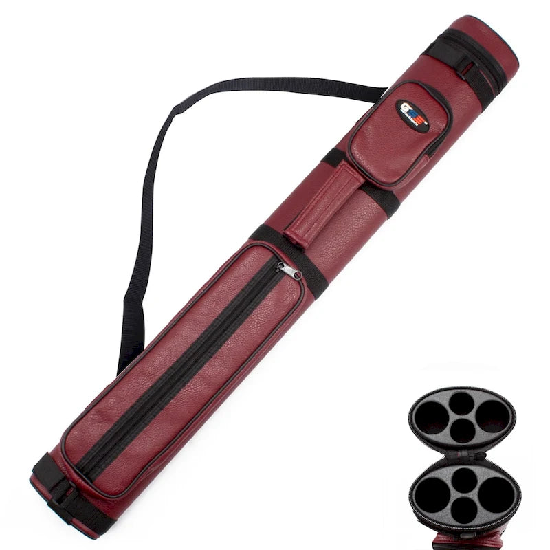 Étui de transport ovale rigide GSE 2x2 pour queues de billard, pouvant contenir 2 fûts/2 flèches (5 couleurs)