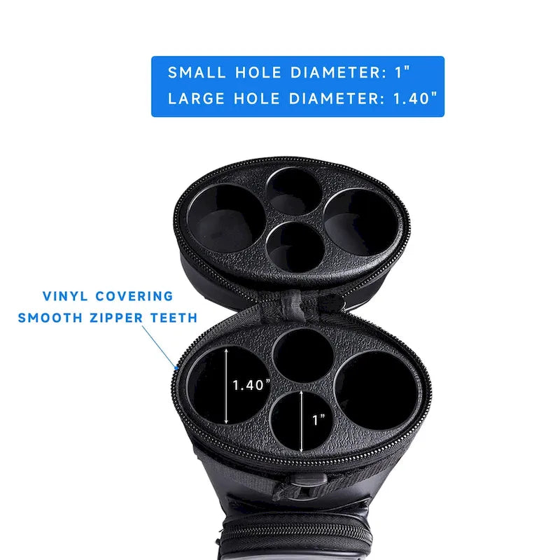 Étui de transport ovale rigide GSE 2x2 pour queues de billard, pouvant contenir 2 fûts/2 flèches (5 couleurs)