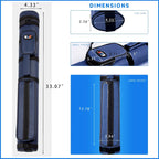 Étui de transport ovale rigide GSE 2x2 pour queues de billard, pouvant contenir 2 fûts/2 flèches (5 couleurs)