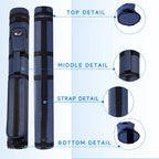 Étui de transport ovale rigide GSE 2x2 pour queues de billard, pouvant contenir 2 fûts/2 flèches (5 couleurs)