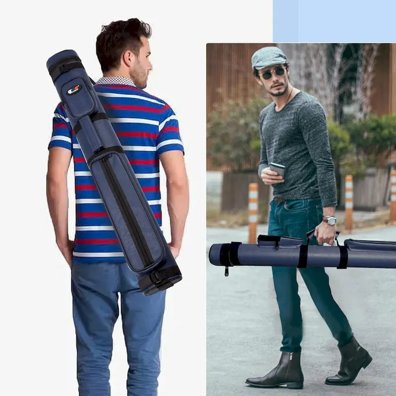 Étui de transport ovale rigide GSE 2x2 pour queues de billard, pouvant contenir 2 fûts/2 flèches (5 couleurs)