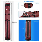 Étui de transport ovale rigide GSE 2x2 pour queues de billard, pouvant contenir 2 fûts/2 flèches (5 couleurs)