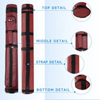 Étui de transport ovale rigide GSE 2x2 pour queues de billard, pouvant contenir 2 fûts/2 flèches (5 couleurs)